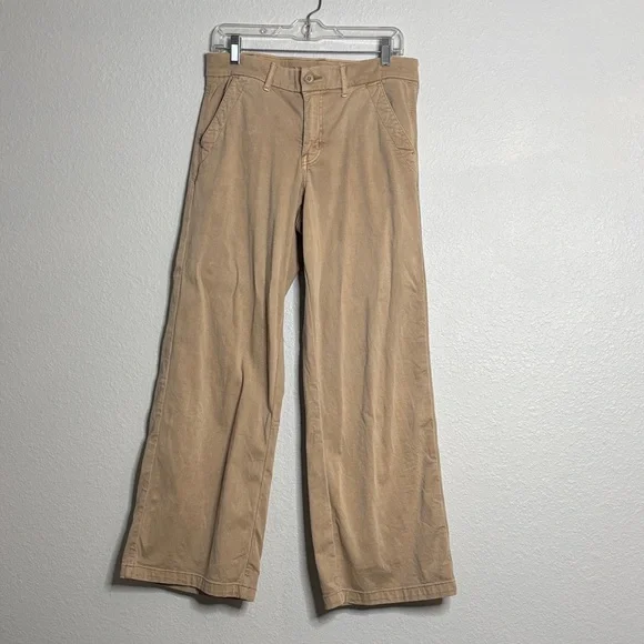 American Eagle Outfitters Women’s Tan Wide Leg Skater Pants size 6 - Picture 1 of 6